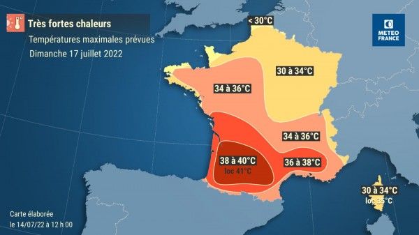 Carte météo de la France
